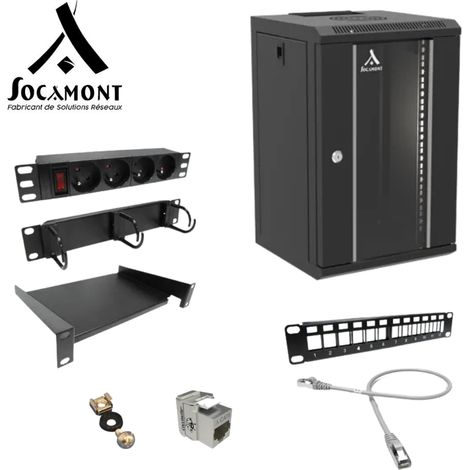 Kit complet de baie de brassage 10'' - coffret 9U et accessoires