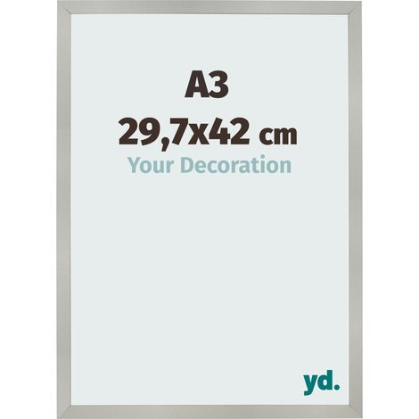yd. - Cadre photo A3 29.7x42 - Argent Mat - MDF - Bologna (1/5)