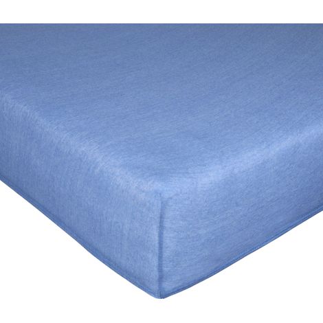 Sábana bajera ajustable de punto 160x200 Parylux hasta 20 cm 5 colores  Azul (1/5)