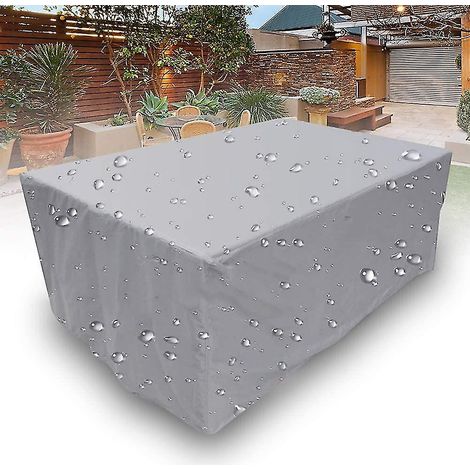 Housse de protection rectangulaire pour mobilier de jardin (123 x 61 x 72 cm), idéale pour une table et un ensemble de meubles de jardin. Protection contre la neige. (1/5)