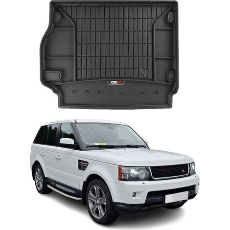 Tapis de Coffre 3D TPE Premium pour Land Rover Range Rover Sport I 2005-2013, Bac de Protection de Coffre Intérieur antidérapant, Revêtement de Coffre Bords Hauts pour Voiture, Noir