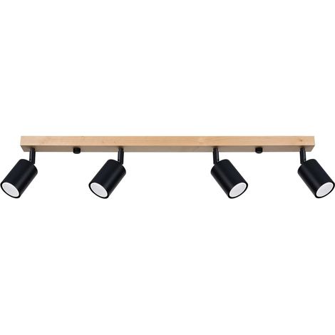 Regleta Elluae negro, 4 luces (1/5)