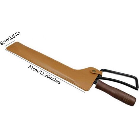 Schutzhülle aus PU-Leder für Lagerfeuerzangen, Retro-Stil, ideal für Grillabende und Camping. (1/5)