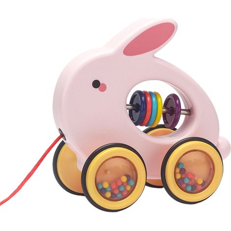Jouet à tirer pour enfants, animal mignon à roulettes, jouet de promenade pour chien, cadeau d'anniversaire pour garçons et filles (1/5)