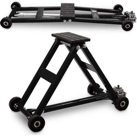 BITUXX KFZ Scherenlift Scherenwagenheber 2,5T flach Wagenheber 2500 Kg Hubhöhe von 11 cm bis 48 cm inkl. Gummiauflage und praktischer Handkurbel Schwarz