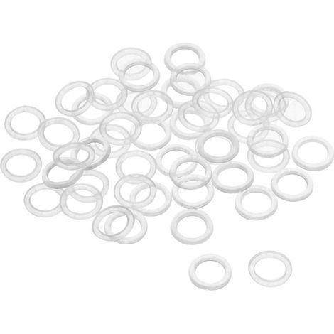 Rondelle Nylon Plat Joint Étanchéité M5 7.5mm OD 5mm ID 1mm Épaisseur pour Robinet Tuyau Eau Transparent Paquet de 50 (1/5)