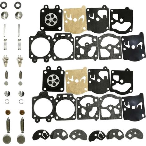 2 Kit Réparation Membrane et Joint Carburateur K10-WAT, pour McCulloch, Husqvarna, Partner, Poulan, MicroXXV, Ryobi, Stihl, Alpina, Echo, pour Tronçonneuses Débroussailleuses Souffleurs (1/5)