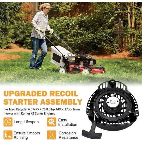 Gruppo di avviamento a strappo per motori Kohler XT675, XT650, XT775, XT800 (6,5, 6,75, 7,75, 8,0 hp, 149 cm³, 173 cm³) - sostituibile con i codici ricambio 1416520, 14165-20S e 1416520-S. (1/3)