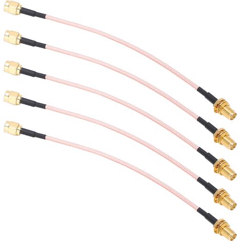 Lot de 5 câbles coaxiaux RF SMA mâle femelle adaptateur RG316 rallonge accessoire (1/5)