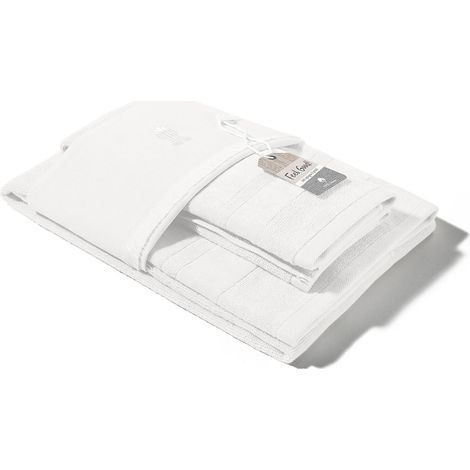 Asciugamani Salvietta Bagno In Morbida Spugna Modello Joy Colore Bianco (1/3)
