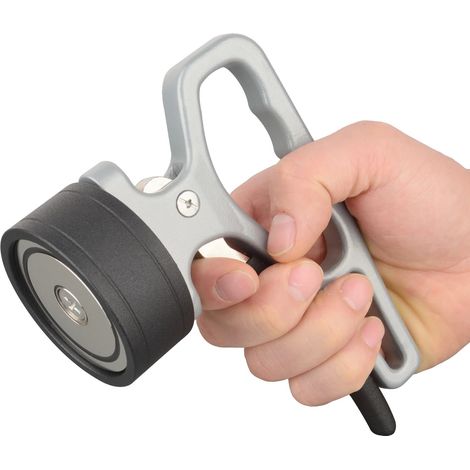 Herramienta de muestreo magnética, mecanismo de liberación rápida, mango ergonómico, color plata. (1/5)