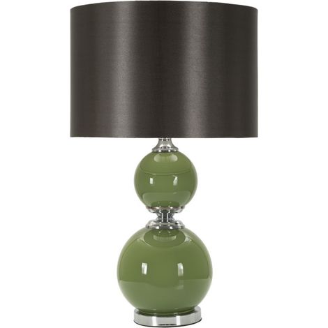 Lampe à Poser en Verre "Eva Two" 65cm Vert & Noir (1/5)