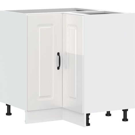 Maison Exclusive - Mobile Base ad Angolo Cucina Kalmar Bianco Lucido in Truciolato