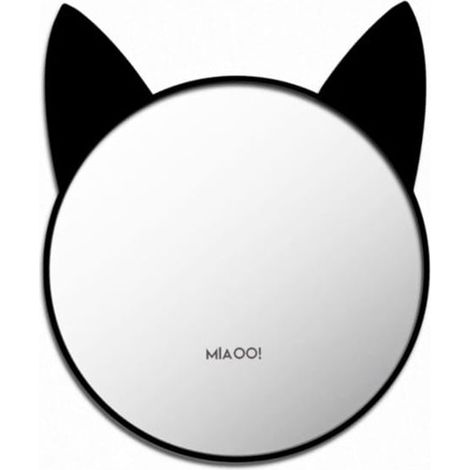 Miroir magnétique mural chat en bois noir pour bureau et maison