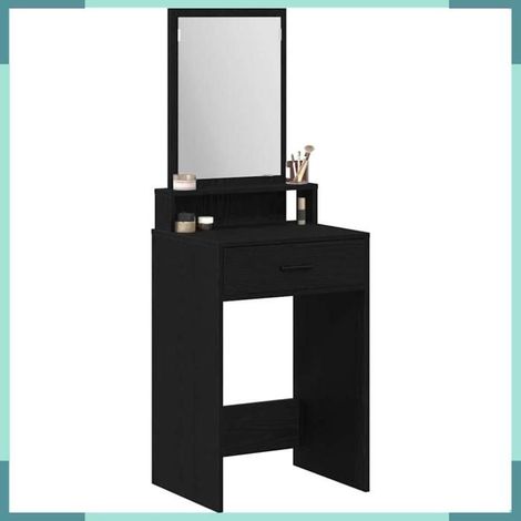 865128 Table de Toilette Chêne noir 50 x 41 x 140 cm Bois d'ingénierie (1/5)