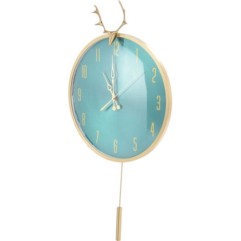 Moderne, geräuschlose Wanduhr ohne Ticken, dekorativer Hirschkopf, für Schlafzimmer, Küche, Klassenzimmer, Wohnzimmer (1/5)