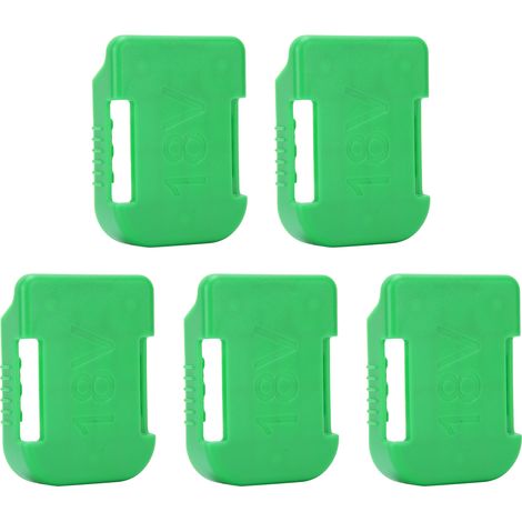 Lot de 5 supports de batterie doubles 18 V pour outils Makita/Bosch (vert) (1/5)