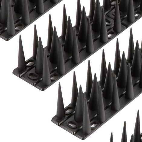 Taubenabwehrspitze, 1,9 m, Taubenabwehrspitze, Vogelabwehrspitze, Anti-Tauben-Spikes für Balkone, Dachgärten oder als Sichtschutz, Schwarz (1/5)
