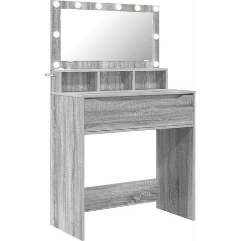 Maison Exclusive - Tavoli da Trucco per Camera da Letto con cassetto Grigio Sonoma