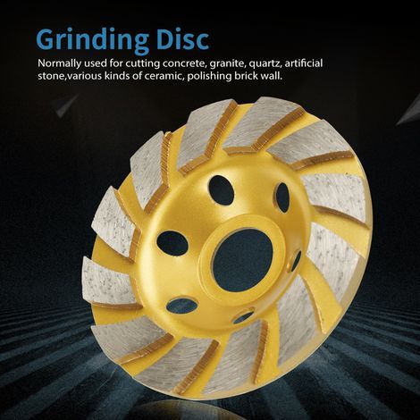 100 mm x 4,5 mm segmentierte Diamanttrennscheibe für Marmor, Beton, Stein – 6 Löcher (1/5)