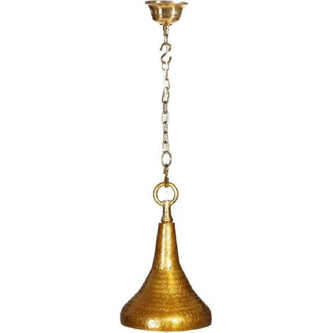 Suspension Cloche en métal doré 35 cm (1/3)