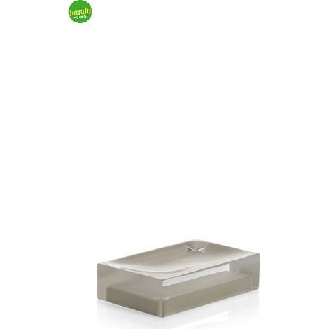 Portasapone da appoggio Gedy serie rainbow tortora chiaro