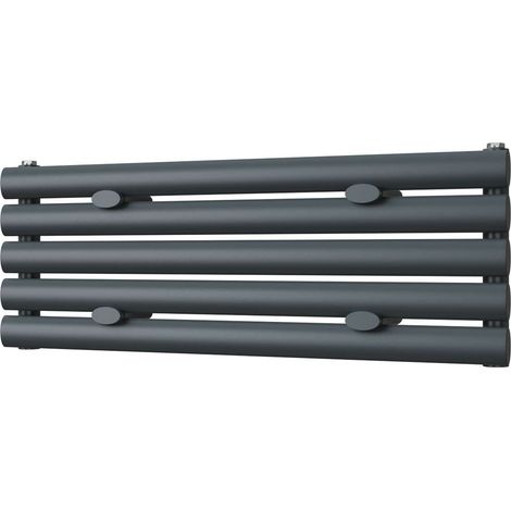 Omeara Axis - Anthracite Horizontal Radiator H290mm x W800mm Single Panel (1/3)