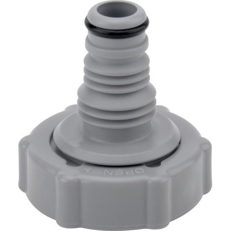 P6H1419 Vanne de Vidange,Adaptateur de Drainage pour Tuyau de Piscine, Adaptateur de Tuyau de Vidange, Connecteur de Valve de Vidange (gris Ø 32 mm)