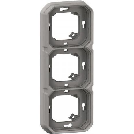 Supporto per placche legrand grigio 22 7 cm 3 posti