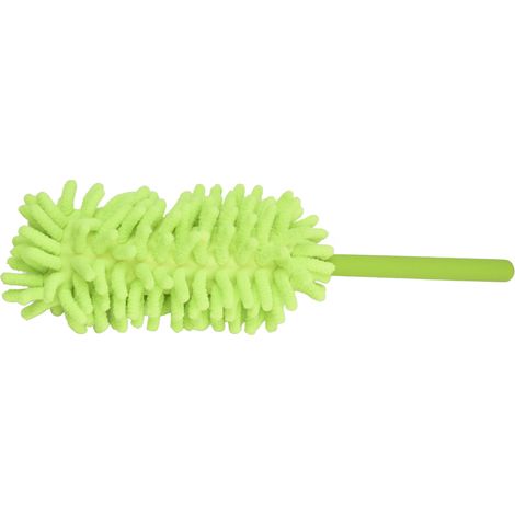 Plumeau télescopique portatif en acier inoxydable pour le nettoyage des sols, bureaux, armoires et placards (vert) (1/5)