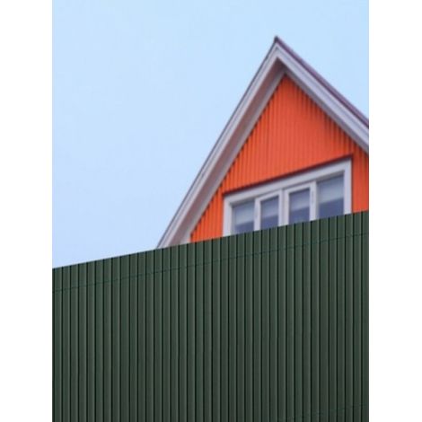 Comercial Candela – Canisse brise vue PVC 1x3 m vert – Lattes 11 mm – Degré de dissimulation 95% – Résistante aux intempéries – Liens de fixation inclus (1/4)