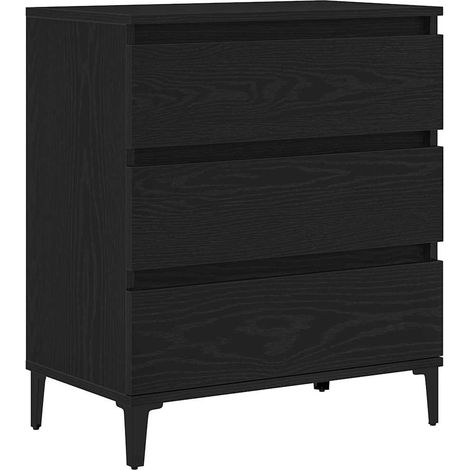 Maison Exclusive - Credenza Rovere Nero 60 x 35 x 70 cm Legno multistrato