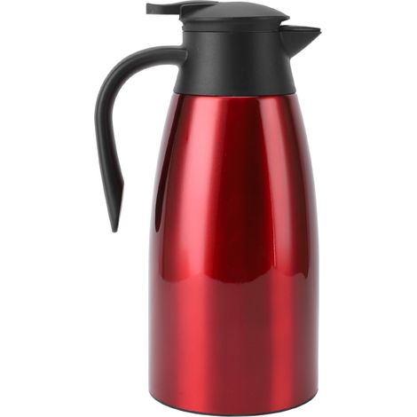 Bouilloire isolée 2L en acier inoxydable 304, distributeur de café thermique sous vide à Double paroi pour thé maison bordeaux (1/5)