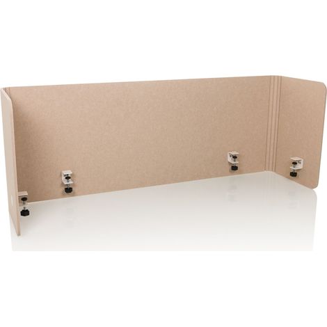 Cloison acoustique de bureau FLEXMIUT U 160x40x60 plastique beige hjh OFFICE