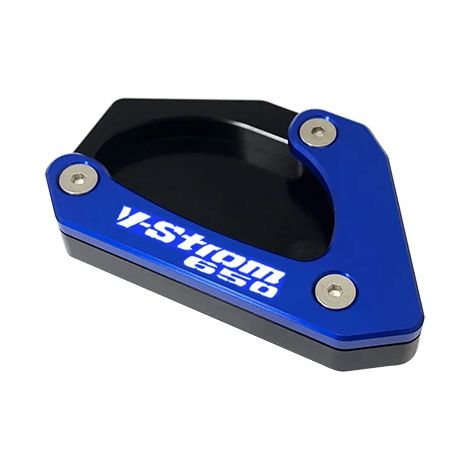 (Logo VSTROM bleu) Plaque de support d'extension de béquille latérale CNC compatible avec SUZUKI V-STROM 650 DL650 VSTROM dl 650 V STROM650 2004-2023 2022 maxpower (1/4)