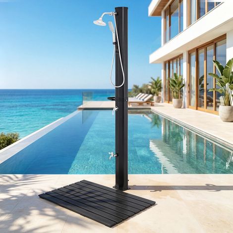 35l solar pool shower with hand foot rinse black 227458849 (1/5)