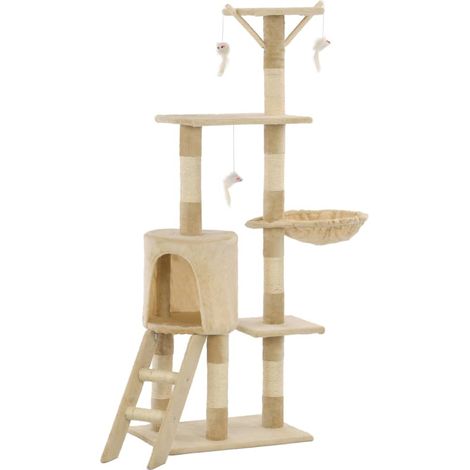 Maison Exclusive - Rascador para gatos con poste de sisal 138 cm (1/5)