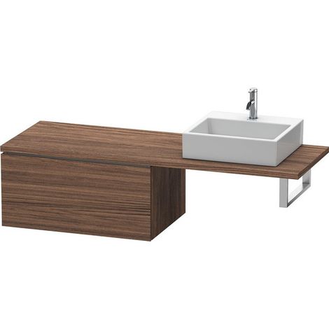 Consolle bassa L-CUBE 820x547x400mm noce scuro
