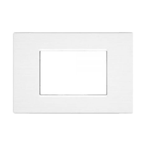 MAPAM Placca tecnopolimero spazzolato bianca 4P - GEM-P6004SP-BI