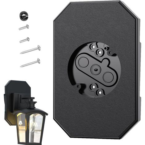 Module de fixation pour luminaire d'extérieur avec boîtier électrique intégré luminaires en ABS bloc de fixation pour bardage de 1,27 cm (1/5)
