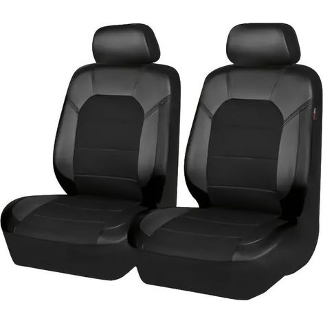 Housse De Siege Auto - Cuir PU - Universelle - Pour Sieges Avant Et Arriere - 4 Pieces (1/5)
