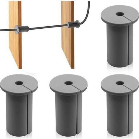 Kit de routage de câbles 4 pièces, passe-câbles muraux, cache-trous de câbles muraux, compatible avec les supports Starlink, protège les fils dans les trous muraux de 1 pouce (1/5)