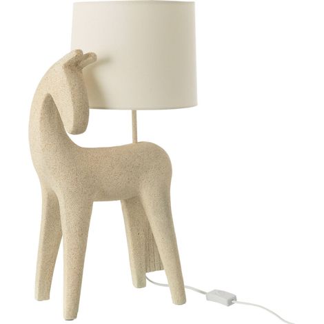 Lampe cheval moderne en résine beige pour une déco originale - Beige sable doux (1/4)
