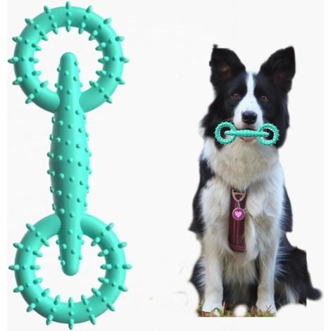 Kauring für Hunde - Hundespielzeug, Kaustab für Welpenzähne, Kauspielzeug für Hunde (Blau) (1/3)