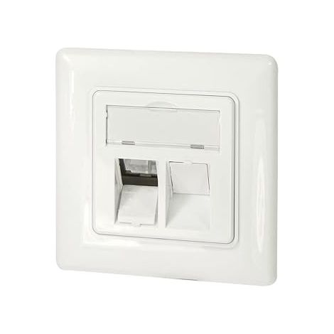 LOGILINK PROFESSIONAL LOGILINK NK4054 BOÎTIER ENCASTRABLE POUR 2 MODULES KEYSTONE BLANC PUR (RAL 9010)