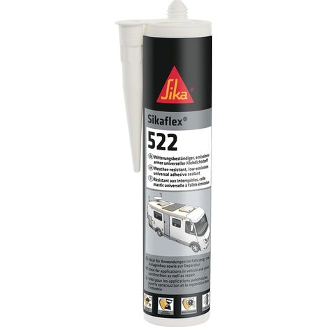 Adhésif Sikaflex 522 fp noir 300 ml scellant (1/3)