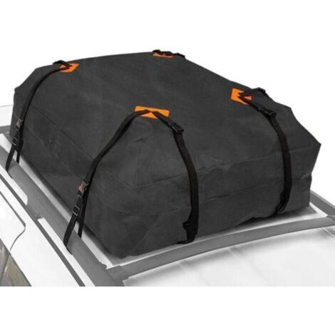 Sac de toit pour voiture, 425 l, en PVC, étanche, pliable, convient pour voitures, camionnettes ou SUV avec/sans porte-bagages (1/4)
