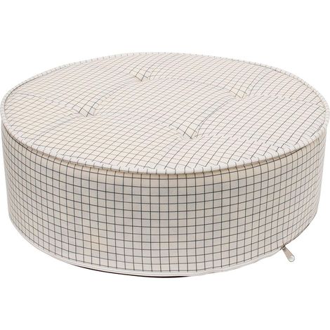 Coussin de sol rond carreaux diam 50cm 50x16x50 cm
