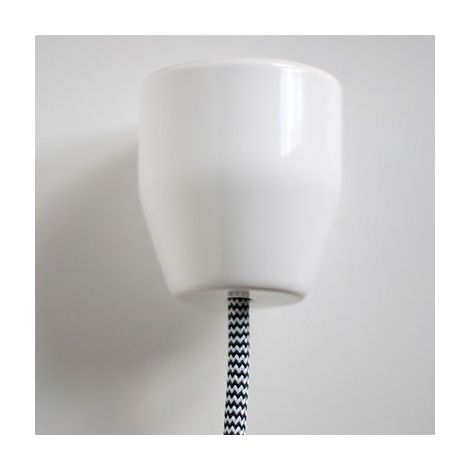 Rosace de Plafond Conique Blanche en Céramique : Gamme PURE - Élégance et Style pour Votre Intérieur