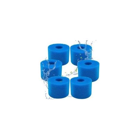 Filtres en mousse pour piscine Intex S1 (lot de 6) - Filtres en mousse pour spa et piscine - Éponges filtrantes S1 (1/4)